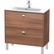 Duravit BR440701079 - Brioso Two Drawer Floorstanding Vanity Unit Walnut