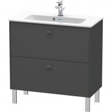 Duravit BR440704949 - Brioso Two Drawer Floorstanding Vanity Unit Graphite
