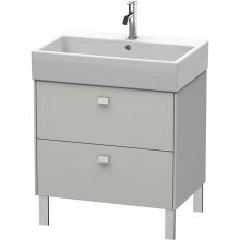 Duravit BR443400707 - Brioso Two Drawer Floorstanding Vanity Unit Concrete Gray