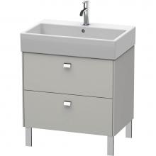 Duravit BR443401007 - Brioso Two Drawer Floorstanding Vanity Unit Concrete Gray