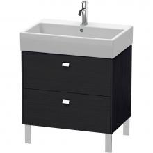 Duravit BR443401016 - Brioso Two Drawer Floorstanding Vanity Unit Oak Black