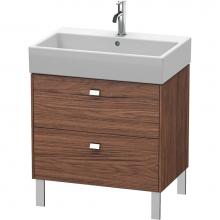 Duravit BR443401021 - Brioso Two Drawer Floorstanding Vanity Unit Walnut Dark