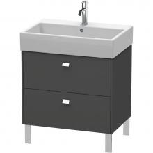 Duravit BR443401049 - Brioso Two Drawer Floorstanding Vanity Unit Graphite