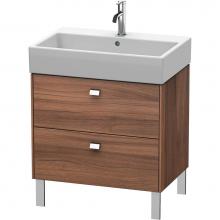 Duravit BR443401079 - Brioso Two Drawer Floorstanding Vanity Unit Walnut
