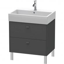 Duravit BR443404949 - Brioso Two Drawer Floorstanding Vanity Unit Graphite