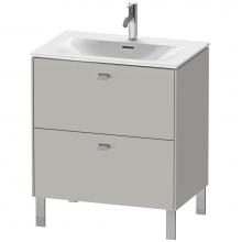 Duravit BR451100707 - Brioso Two Drawer Floorstanding Vanity Unit Concrete Gray