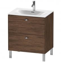 Duravit BR451101021 - Brioso Two Drawer Floorstanding Vanity Unit Walnut Dark