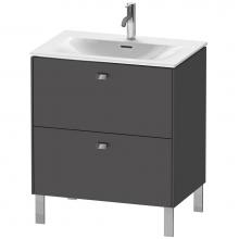 Duravit BR451101049 - Brioso Two Drawer Floorstanding Vanity Unit Graphite