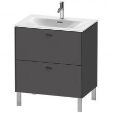 Duravit BR451104949 - Brioso Two Drawer Floorstanding Vanity Unit Graphite