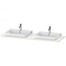 Duravit HP032HB3939 - Happy D.2 Plus Console with Two Sink Cut-Outs Nordic White