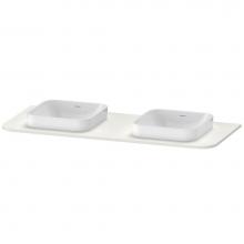 Duravit HP032KB3939 - Happy D.2 Plus Console with Two Sink Cut-Outs Nordic White