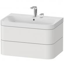 Duravit HP4347E3939 - Happy D.2 Plus Two Drawer C-Shaped Wall-Mount Vanity Kit Nordic White