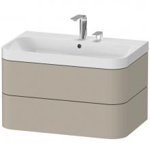 Duravit HP4347E6060 - Happy D.2 Plus Two Drawer C-Shaped Wall-Mount Vanity Kit Taupe