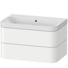 Duravit HP4347N3636 - Happy D.2 Plus Two Drawer C-Shaped Wall-Mount Vanity Kit White