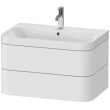 Duravit HP4347O3939 - Happy D.2 Plus Two Drawer C-Shaped Wall-Mount Vanity Kit Nordic White