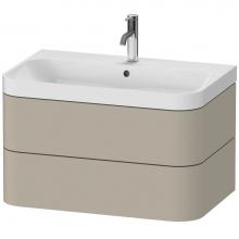 Duravit HP4347O6060 - Happy D.2 Plus Two Drawer C-Shaped Wall-Mount Vanity Kit Taupe