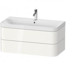 Duravit HP4348O2222 - Duravit Happy D.2 38 3/8'' Wall Mount Two Drawer c-shaped Single Vanity in High Gloss Wh