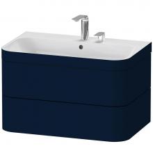 Duravit HP4637E9898 - Happy D.2 Plus Two Drawer C-Bonded Wall-Mount Vanity Kit Midnight Blue