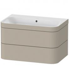 Duravit HP4637N6060 - Happy D.2 Plus Two Drawer C-Bonded Wall-Mount Vanity Kit Taupe