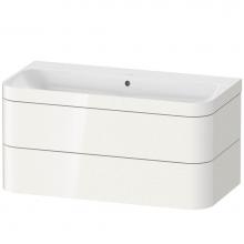 Duravit HP4638N2222 - Duravit Happy D.2 38 3/8'' Wall Mount Two Drawer c-bonded Single Vanity in High Gloss Wh