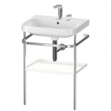Duravit HP4835E3636 - Happy D.2 Plus C-Shaped Vanity Kit with Sink and Metal Console White