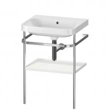 Duravit HP4835N3939 - Happy D.2 Plus C-Shaped Vanity Kit with Sink and Metal Console Nordic White