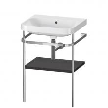 Duravit HP4835N8080 - Happy D.2 Plus C-Shaped Vanity Kit with Sink and Metal Console Graphite