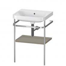 Duravit HP4835N9292 - Happy D.2 Plus C-Shaped Vanity Kit with Sink and Metal Console Stone Gray