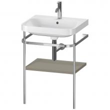 Duravit HP4835O9292 - Happy D.2 Plus C-Shaped Vanity Kit with Sink and Metal Console Stone Gray
