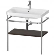Duravit HP4837O6969 - Happy D.2 Plus C-Shaped Vanity Kit with Sink and Metal Console Walnut Brushed