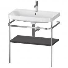 Duravit HP4837O8080 - Happy D.2 Plus C-Shaped Vanity Kit with Sink and Metal Console Graphite