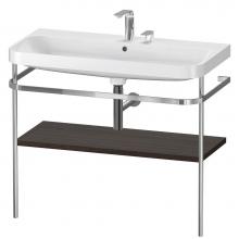 Duravit HP4838E6969 - Happy D.2 Plus C-Shaped Vanity Kit with Sink and Metal Console Walnut Brushed