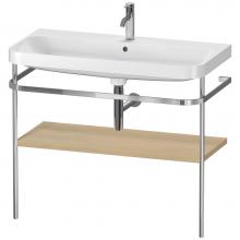 Duravit HP4838O7171 - Happy D.2 Plus C-Shaped Vanity Kit with Sink and Metal Console Mediterranean Oak