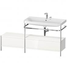 Duravit HP4858E2222 - Happy D.2 Plus C-Shaped Vanity Kit with Sink and Metal Console White