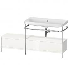 Duravit HP4858N2222 - Happy D.2 Plus C-Shaped Vanity Kit with Sink and Metal Console White