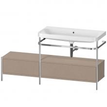 Duravit HP4858N7575 - Happy D.2 Plus C-Shaped Vanity Kit with Sink and Metal Console Linen
