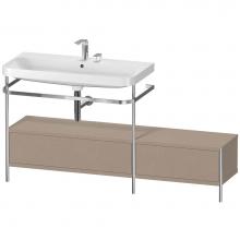Duravit HP4863E7575 - Happy D.2 Plus C-Shaped Vanity Kit with Sink and Metal Console Linen