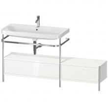 Duravit HP4863O2222 - Happy D.2 Plus C-Shaped Vanity Kit with Sink and Metal Console White
