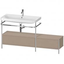 Duravit HP4863O7575 - Happy D.2 Plus C-Shaped Vanity Kit with Sink and Metal Console Linen