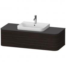 Duravit HP4932M6969 - Happy D.2 Plus One Drawer Wall-Mount Vanity Unit Walnut Brushed