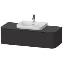 Duravit HP4932M8080 - Happy D.2 Plus One Drawer Wall-Mount Vanity Unit Graphite