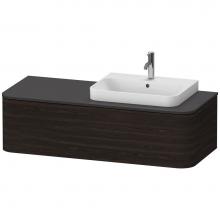 Duravit HP4932R6969 - Happy D.2 Plus One Drawer Wall-Mount Vanity Unit Walnut Brushed