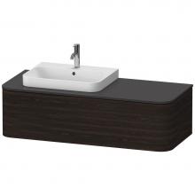 Duravit HP4942L6969 - Happy D.2 Plus One Drawer Wall-Mount Vanity Unit Walnut Brushed