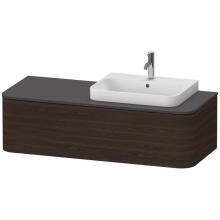 Duravit HP4942R6969 - Happy D.2 Plus One Drawer Wall-Mount Vanity Unit Walnut Brushed