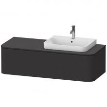 Duravit HP4942R8080 - Happy D.2 Plus One Drawer Wall-Mount Vanity Unit Graphite