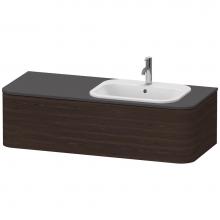 Duravit HP4952R6969 - Happy D.2 Plus One Drawer Wall-Mount Vanity Unit Walnut Brushed
