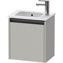 Duravit K25060R07070000 - Duravit Ketho.2 16 1/8'' Wall Mount One Door Single Vanity Cabinet in Matte Concrete Gra