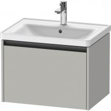 Duravit K25082007070000 - Duravit Ketho.2 25'' Wall Mount One Drawer Single Vanity Cabinet in Matte Concrete Gray,