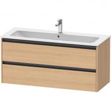Duravit K25265030300000 - Duravit Ketho.2 47 5/8'' Wall Mount Two Drawer Single Vanity Cabinet in Natural Oak, Sin