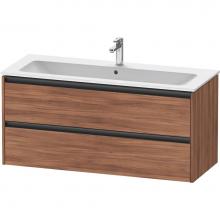 Duravit K25265079790000 - Duravit Ketho.2 47 5/8'' Wall Mount Two Drawer Single Vanity Cabinet in Natural Walnut,